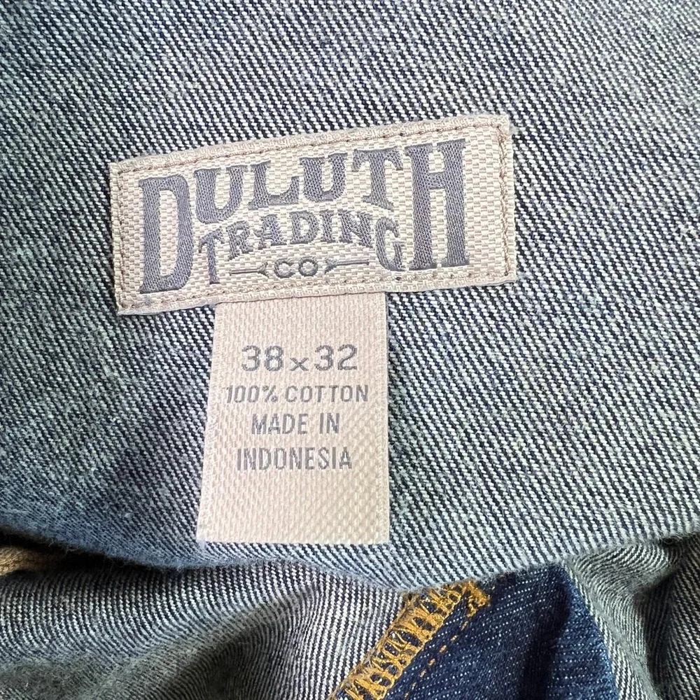 Duluth Trading Co Jeans Mens 38x32 Blue Denim Straight Leg Workwear